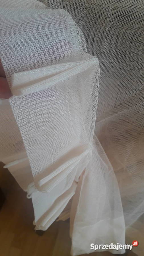 Tiulowa morelowa firanka gotowa szer 80 wys 245 Wystrój okien mazowieckie Radom