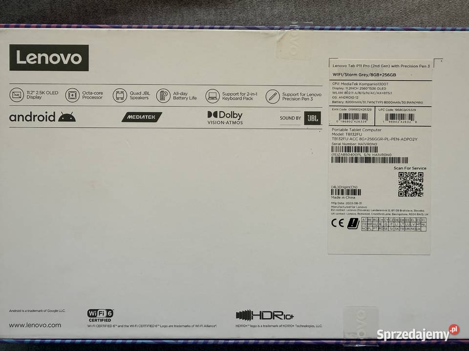 Tablet Lenovo Tab P11 Pro Gen 2 8256 GB OLED Elektronika Kolno sprzedam