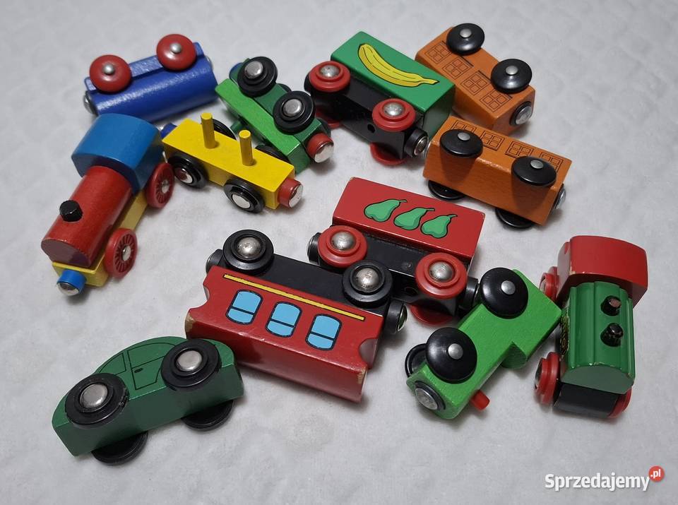Pociąg ciuchcia wagony autko drewniane Czeladź