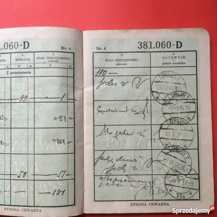 838 Książeczka Wkładkowa PKO zachodniopomorskie Szczecin sprzedam