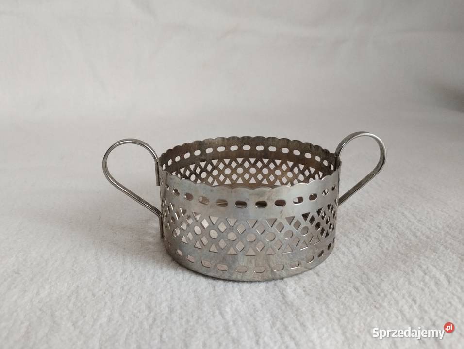 PRL Zestaw Szklanek z Cukiernicą Cieszyn