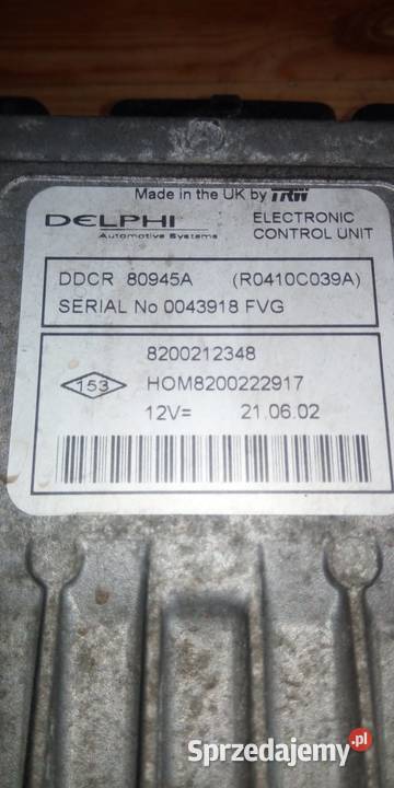 Komputer silnika RENAULT 82000212348 Margonin