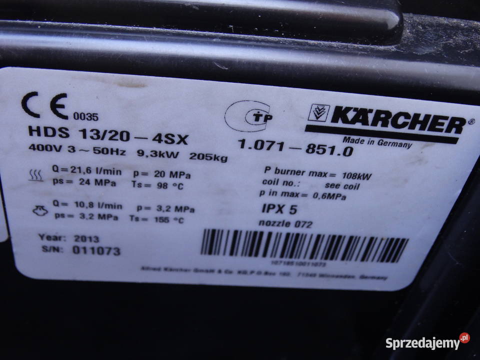 Myjka Ciśnieniowa Karcher HDS 1320 4SX zwijak