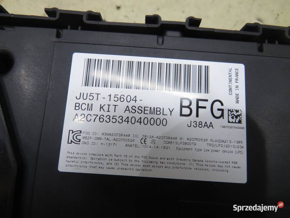 MODUŁ BCM MONDEO MK5 20 HYBRID JU5T15604BFG Komputery