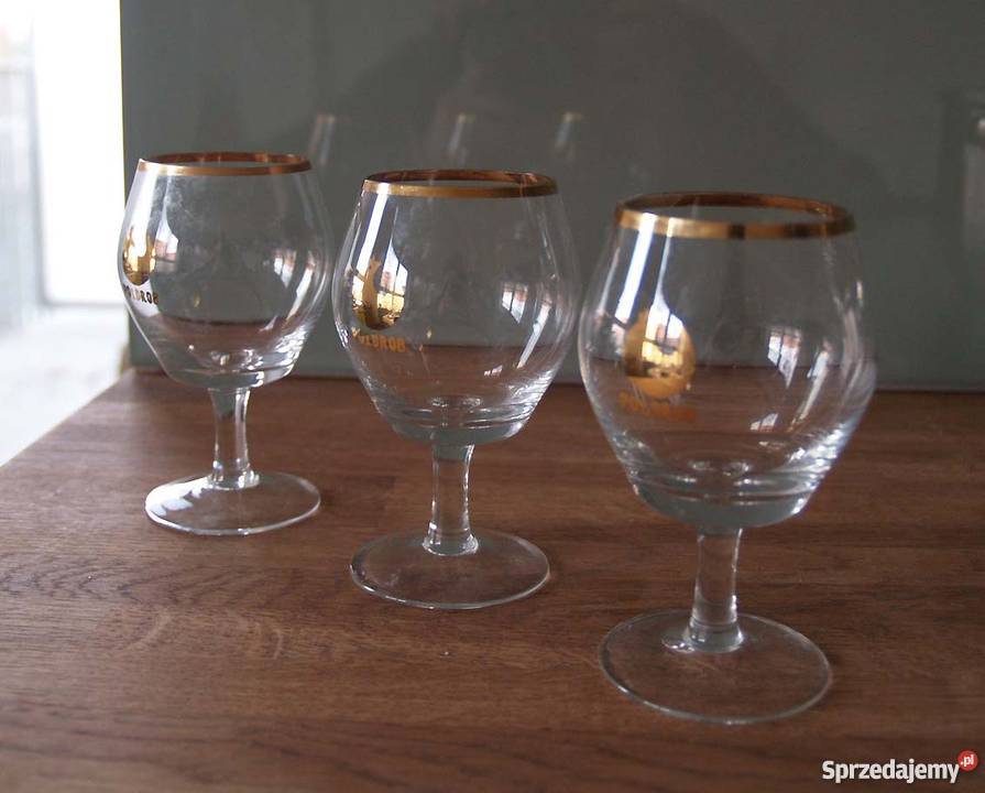 kieliszki PRL z logo POLDROB małopolskie Kraków