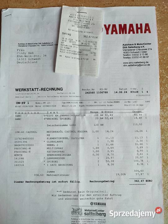 Yamaha MT 125 ABS 125 Czarny2023r 9120 Yamaha Mełgiew