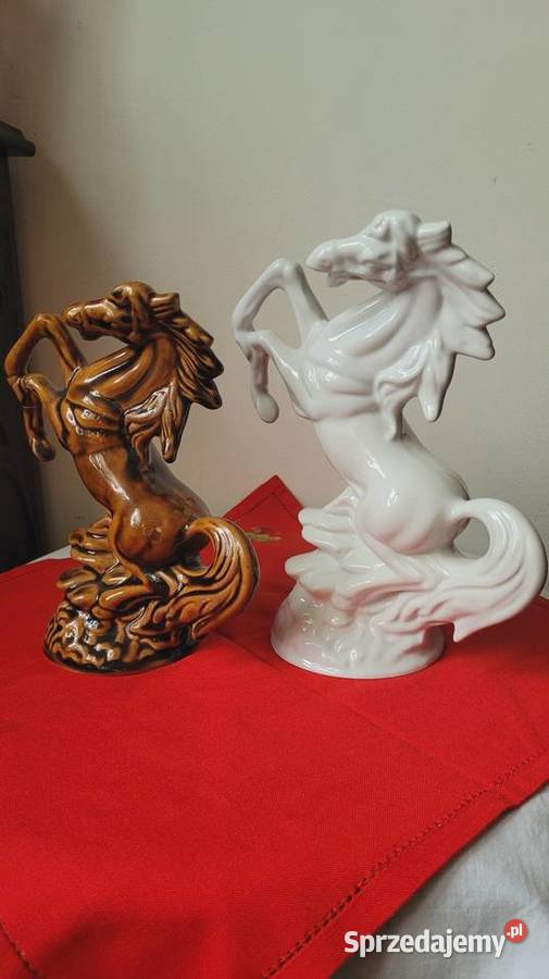 Konie porcelana PRL Lublin