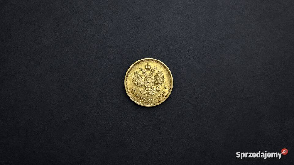 Złote 10 Rubli 1899 Mikołaj II Imperium Pruszków