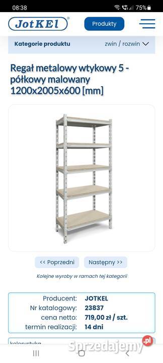 Wyprzedaż regałów mocne regały metalowe Tęgoborze
