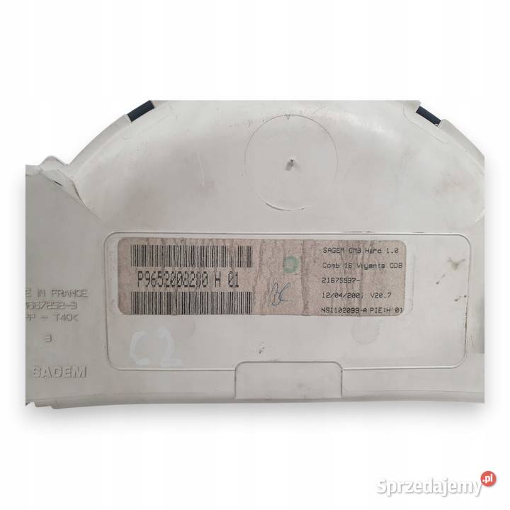 LICZNIK ZEGARY P9652008280 Citroen C3 I C2 11 14 osobowe Chełm