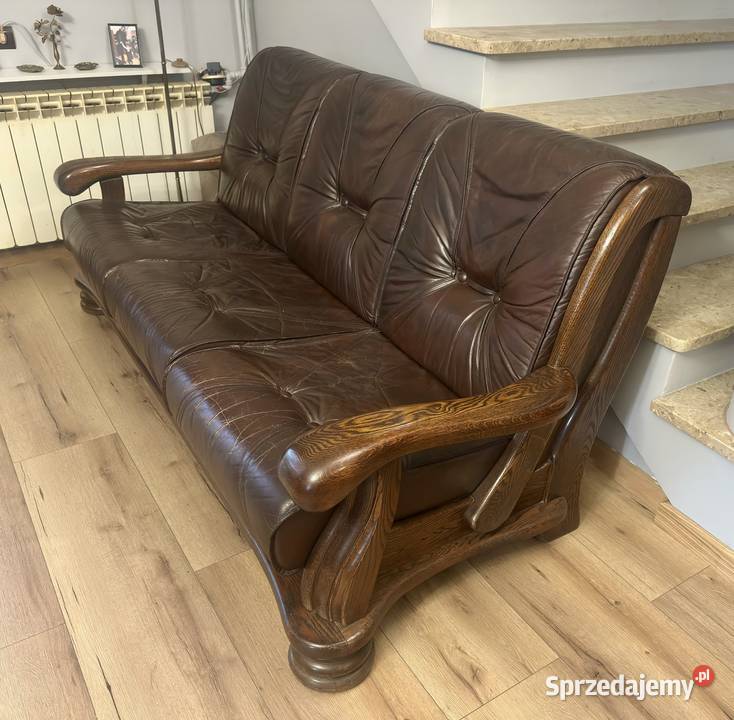 Stylowy zestaw wypoczynkowy sofa 2 fotele Radzymin