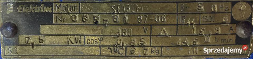 silnik elektryczny 75kW 1450obr 3fazowy Pigża