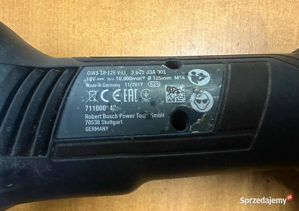 Szlifierka kątowa Bosch GWS 18125 VLI aku 2Ah Elbląg sprzedam