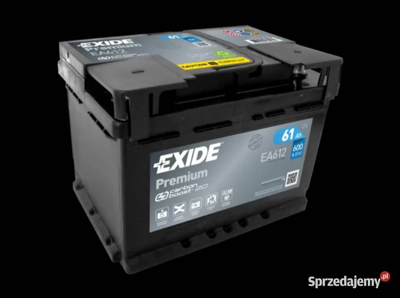 Akumulator Exide Premium 61Ah 600A PRAWY PLUS Części samochodowe Siedlce