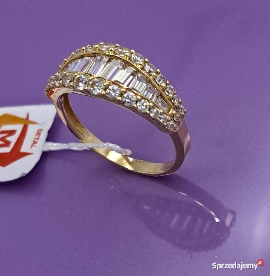 Pierścionek r17 Złoty pr585 Glamour Z977
