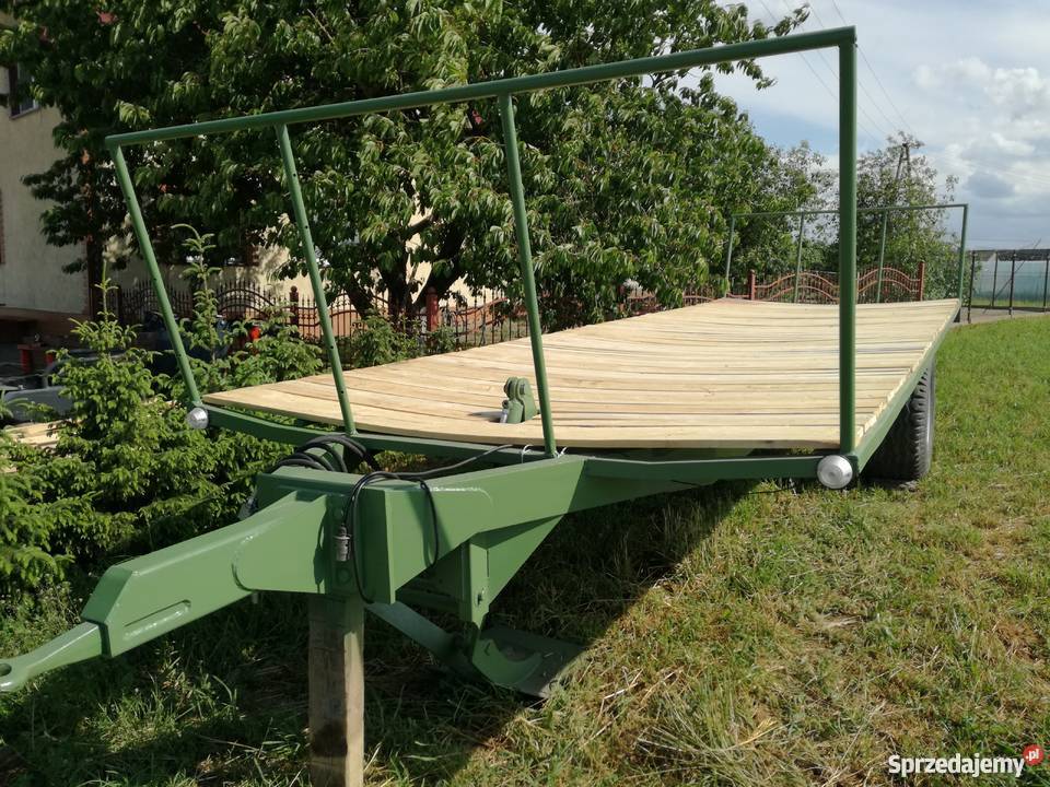 Przyczepa laweta platforma dłużyca do bel słomy nieuszkodzony Jabłonowo Pomorskie