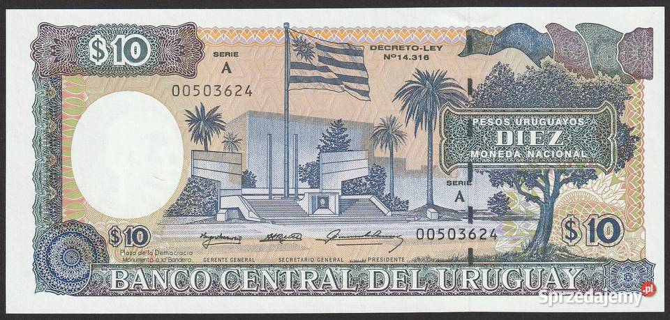 URUGWAJ 10 PESOS 1995 STAN BANKOWY UNC sprzedam