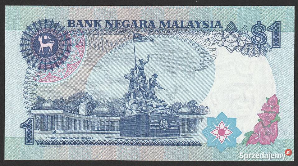 MALEZJA 1 ringgit STAN BANKOWY UNC