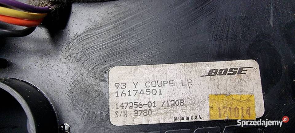 GŁOŚNIK CHEVROLET CORVETTE C4 LIFT 16174501 Lipno
