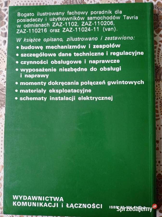Sam naprawiam ZAZ Tavria instrukcja obsług Pępowo