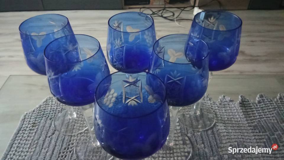 Kieliszki Kryształowe Remery PRL zestaw 6 sztuk Mysłowice