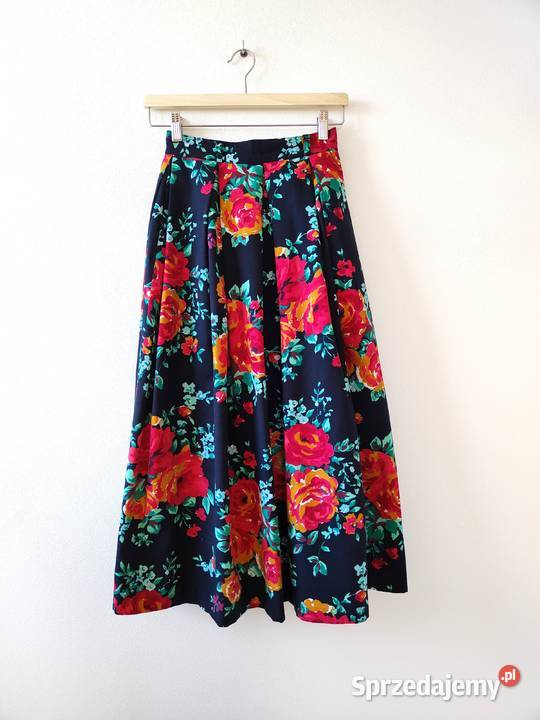 Spódnica Vintage w kwiaty 32 34 Next Jasło