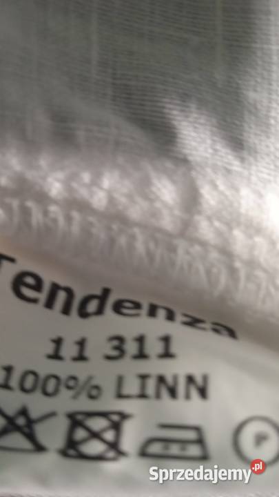 LNIANA BIAŁA ROZPINANA TUNIKA KOSZULA r 44 Rozmiar 44(XXL) Piła