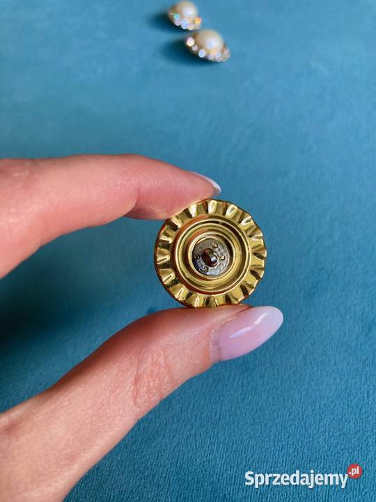 Nowe złote guziki z perłą kryształy Swarovski Dla kobiet podkarpackie Nisko