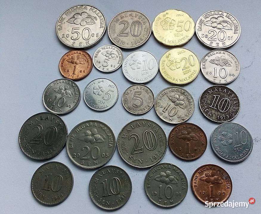 MALEZJA23 MONETY ROŻNE mazowieckie Legionowo