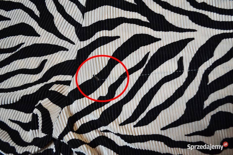 Spodnie dzwony plisowane Primark M zebra Płock