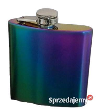 Tęczowa Piersiówka ze Stali Nierdzewnej 6 oz Ostrowy nad Okszą