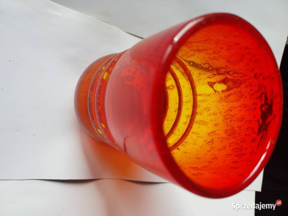 Wazonik szklanka Zb Horbowy antico szkło PRL Wrocław