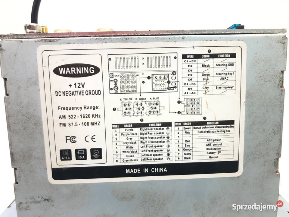 RADIO 2 DIN BLUETOOTH ODTWARZACZ MULTIMEDIA Sprzęt audio fabryczny