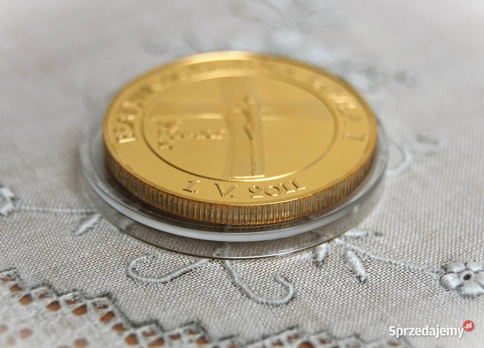 Jan Paweł II Santo Subito 2011 pozłacana moneta Lublin