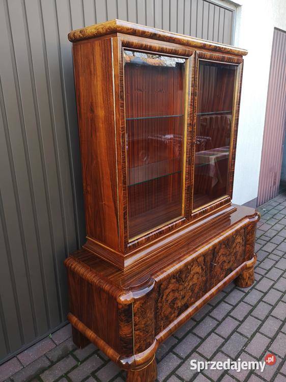 Witryna ARTDECO Politura Orzech Stara Antyk Swarzędz