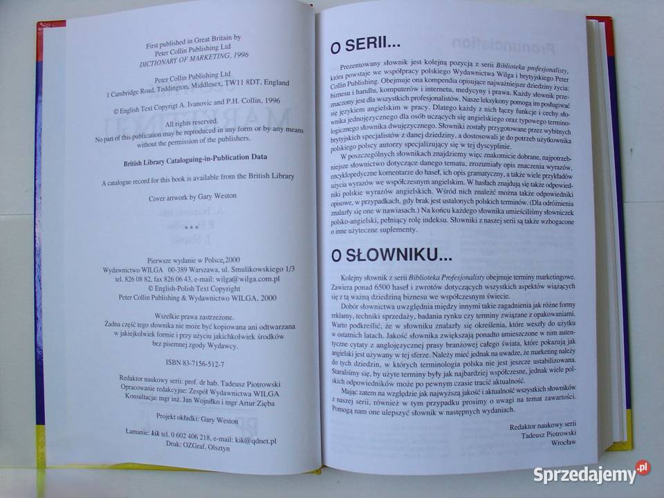 Słownik Marketingu angielskopolski z ind polang Książki do nauki języka obcego łódzkie Łódź
