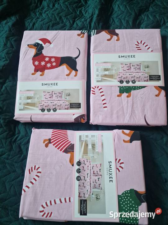 NOWA Pościel w świąteczne jamniki w JAMNIKI