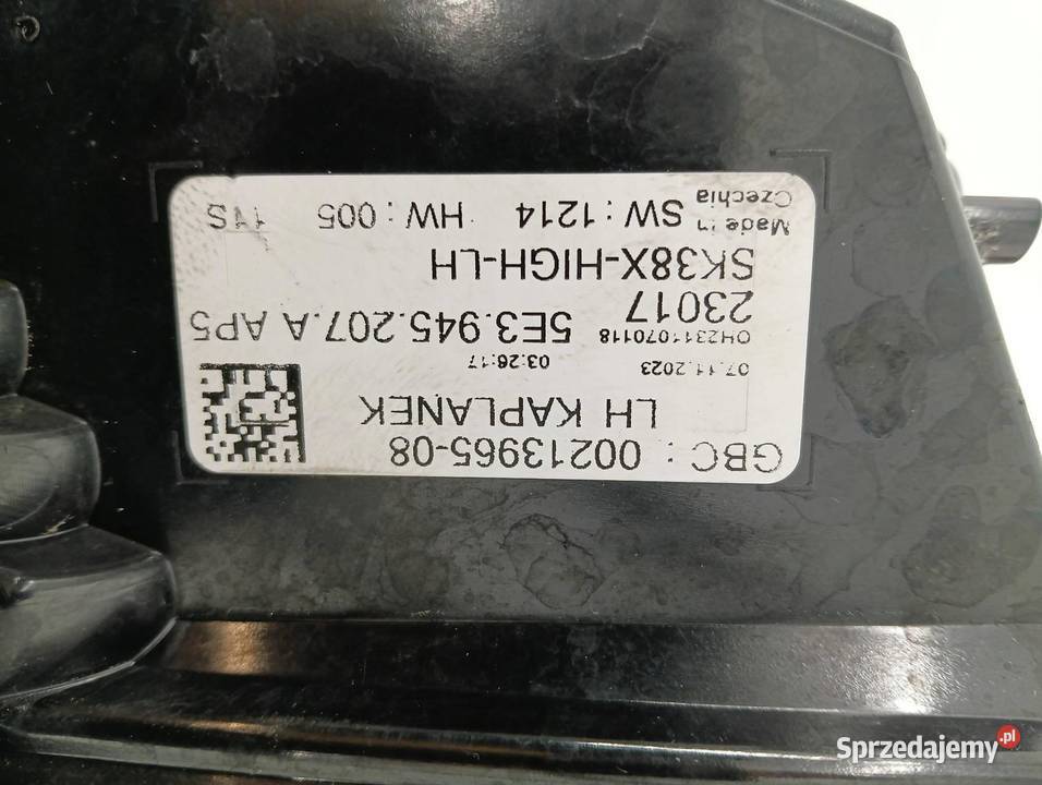 LAMPA TYŁ LEWA SEDAN LED EU 5E3945207A Skoda sprzedam