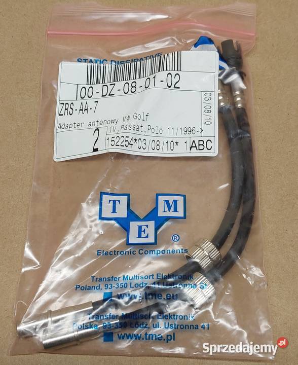 ADAPTER ANTENOWY RAKU2 M10x075 VW GOLF IV PASSAT Mielęcin
