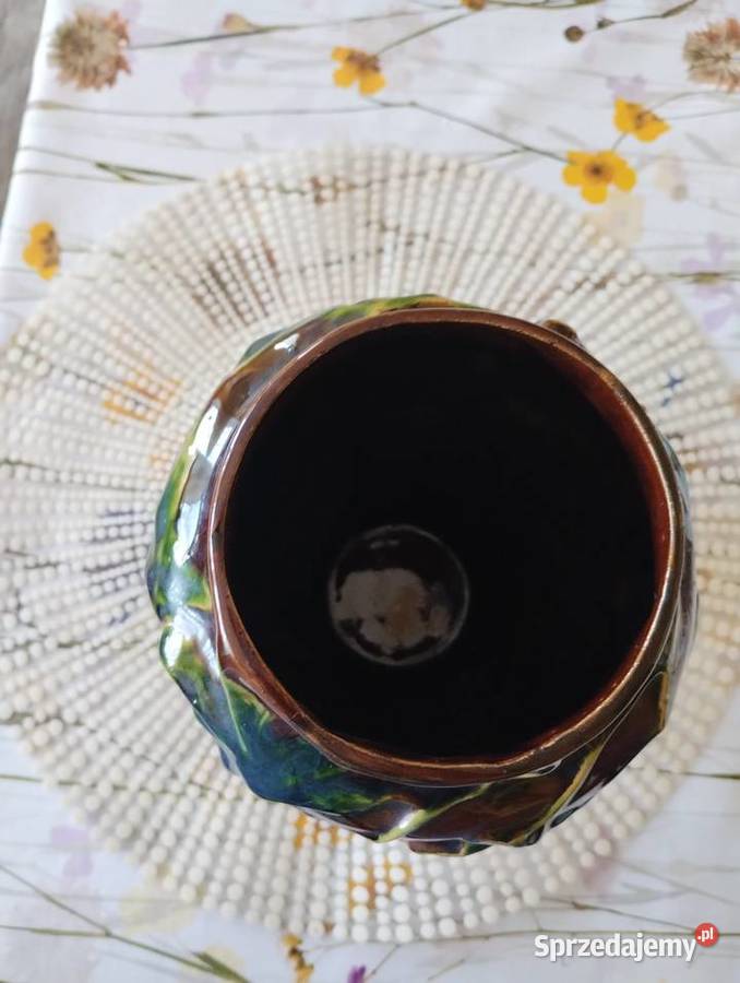 Wazon ceramika art deco secesja klon łódzkie Łódź