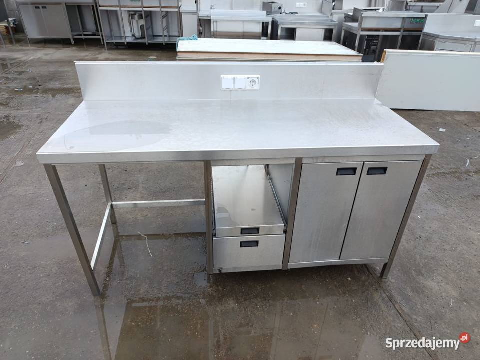 Stół nierdzewny roboczy gastronomiczny z szafka Laskowa