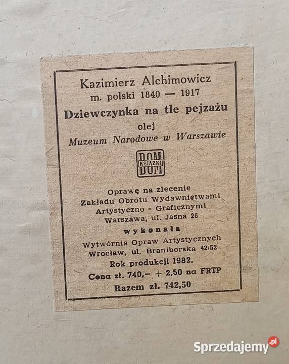 Obraz Kazimierz Alchimowicz Dziewczyna na tle Zbylitowska Góra