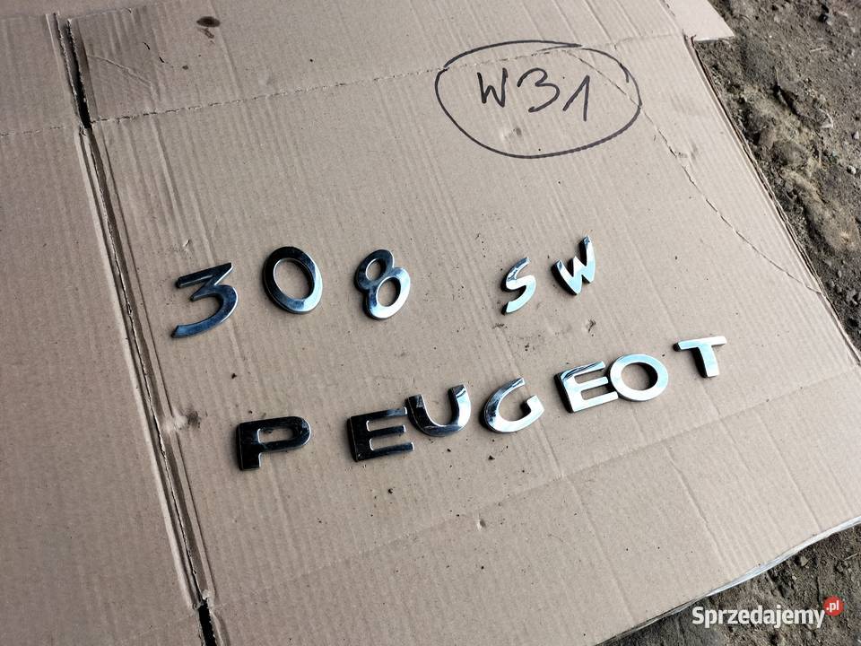 PEUGEOT 308 SW 308SW NAPIS ZNACZEK EMBLEMAT Kamień-Kolonia