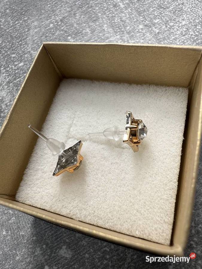 Kolczyki złote z diamentem Kolczyki Jasło sprzedam