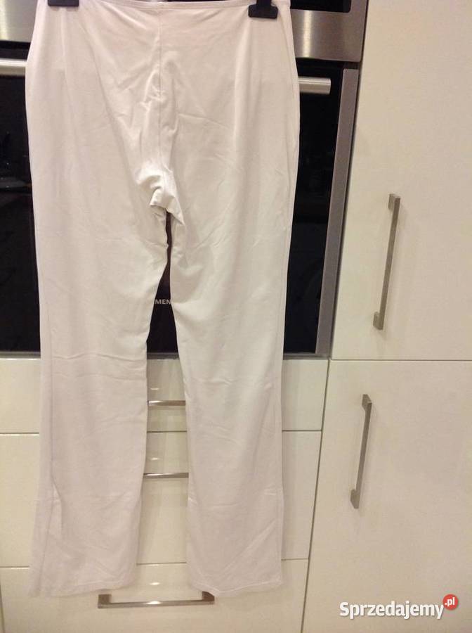 Spodnie Dzwony Dresowe Damskie SPORTWEAR M Białe Nowa Sól