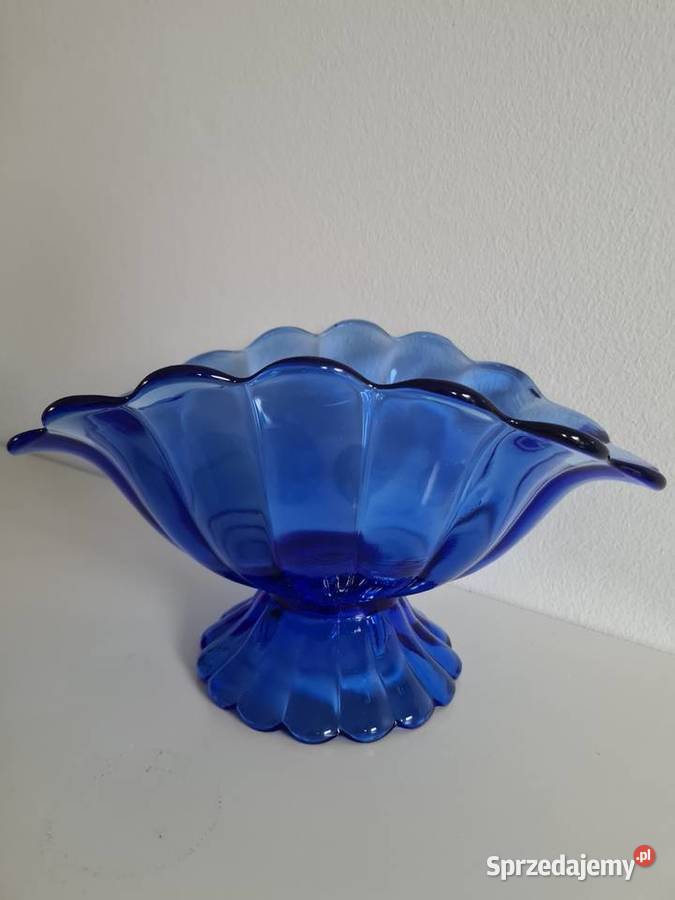 Kobaltowe szklo misa Ceramika i szkło małopolskie Gorlice