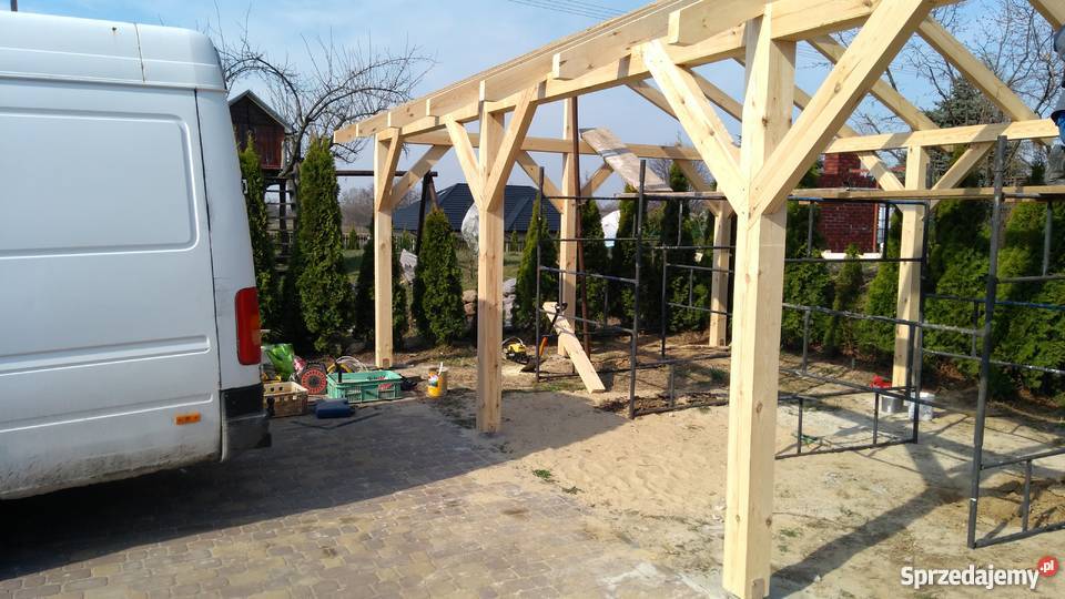 Wiata garażowa 105 garaż drewniany Kozienice