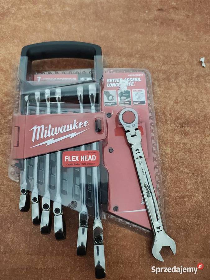 Klucze płasko oczkowe z grzechotką Milwaukee śląskie Rybnik