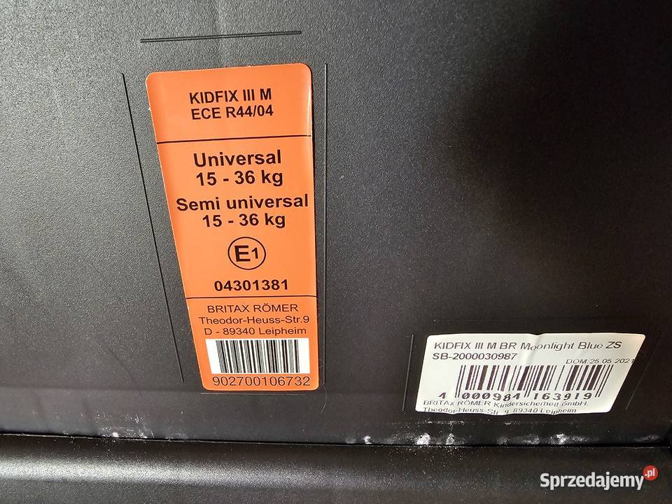 Foteliki samochodowe Britax Rmer KIDFIX III M i