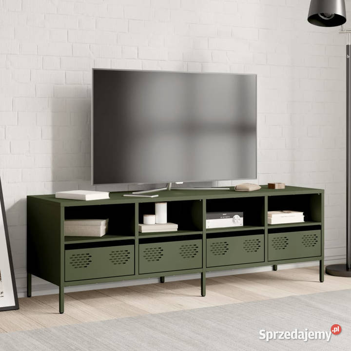 Szafka RTV oliwkowa 135x39x435 stal walcowana na RTV Warszawa
